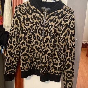 Animal print cardigan